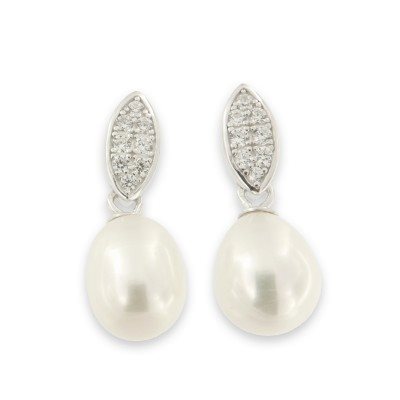 Orecchini Domar Gioielli Donna Orecchini perle argento 925 in Argento Cubic Zirconia EPB108184 - EPB108184
